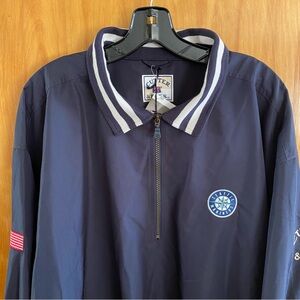 NWT Seattle Mariners Cutter Buck Windbreaker Jacket 1/4 Zip Men’s Size XL